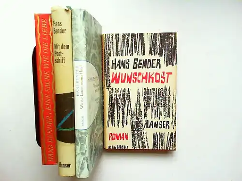Bender, Hans: Hans Bender - vier Bände zusammen: Mit dem Postschiff 24 Geschichten; Wunschkost; Eine Sache wie die Liebe; Wie die Linien meiner Hand Aufzeichnungen 1988-1998.