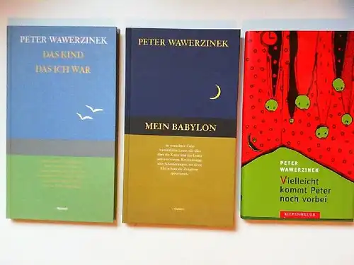Wawerzinek, Peter: 3 Bücher zusammen - Peter Wawerzinek: 1) Das Kind, das ich war. 2) Mein Babylon. 3) Vielleicht kommt Peter noch vorbei. 