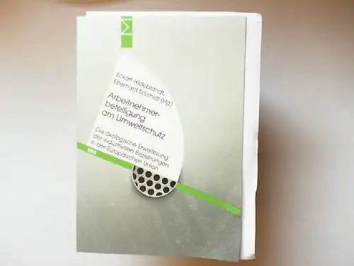 Hildebrandt, Eckart und Eberhard Schmidt (Hg.): Arbeitnehmerbeteiligung am Umweltschutz : die ökologische Erweiterung der industriellen Beziehungen in der Europäischen Union. [hrsg. vom Wissenschaftszentrum Berlin für...