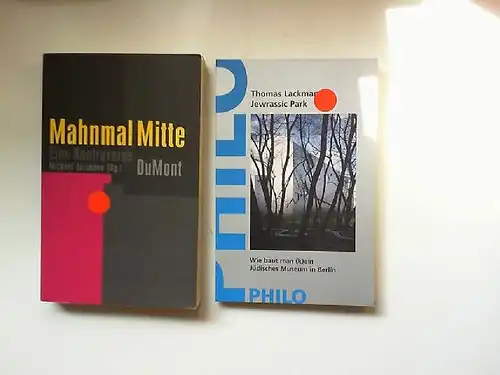 Jeismann, Michael (Hrsg.) und Thomas Lackmann: 2 Bücher zusammen - 1. Mahnmal Mitte : eine Kontroverse., 2. Jewrassic Park. Wie baut man (k)ein Jüdisches Museum in Berlin. 