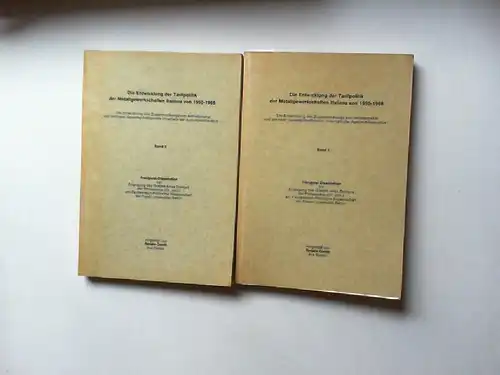 Genth, Renate: Die Entwicklung der Tarifpolitik der Metallgewerkschaften Italiens von 1950 -1968 - Die Entwicklung des Zusammenhangs von betriebsnaher und zentraler Gewerkschaftspolitik innerhalb der Automobilindustrie. Band 1 und 2. Inaugural-Dissertatio