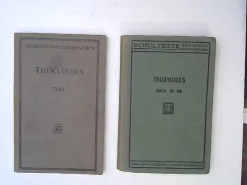 Lange, Edmund Dr. Hrsg. und Simon Widmann: 2 Bücher zusammen - Thukydides: 1) In Auswahl. Text I; Buch I-V. Herausgegeben von Edmund Lange; 2) Buch...