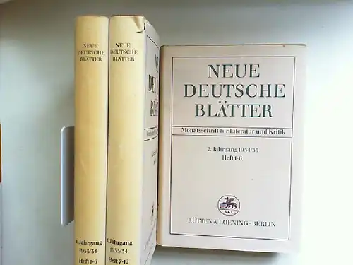 * * * (Berlin) (Red.) und Oskar Maria Graf (Red.); Wieland Herzfelde (Red.); Anna Seghers (Red.);M. Weiskopf (Hg.); Guido Lagus (Hg.): Neue Deutsche Blätter. Monatsschrift...