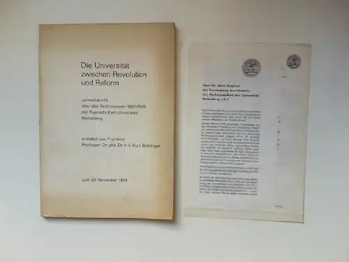 Baldinger, Prof. Dr. phil. Dr. h.c. Kurt: Die Universität zwischen Revolution und Reform. 