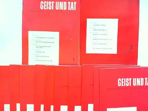 Eichler, Willi (Schriftleiter): Geist und Tat. Monatsschrift für Recht, Freiheit und Kultur. 