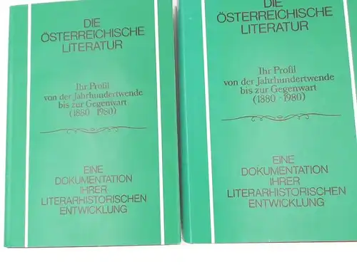 Zeman, Herbert: 2 Bücher zusammen - Herbert Zeman (Hg.): Die österreichische Literatur. Ihr Profil von der Jahrhundertwende bis zur Gegenwart (1880 - 1980). Teil 1...