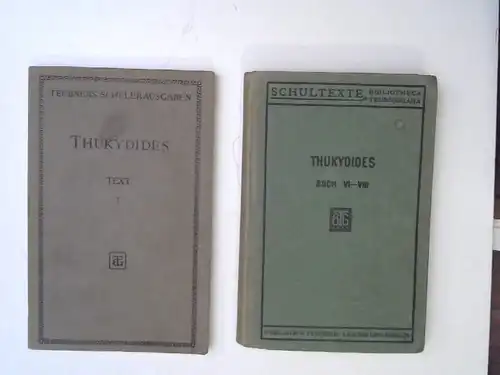 Lange, Edmund Dr. Hrsg. und Simon Widmann: 2 Bücher zusammen - Thukydides: 1) In Auswahl. Text I; Buch I-V. Herausgegeben von Edmund Lange;  2)...