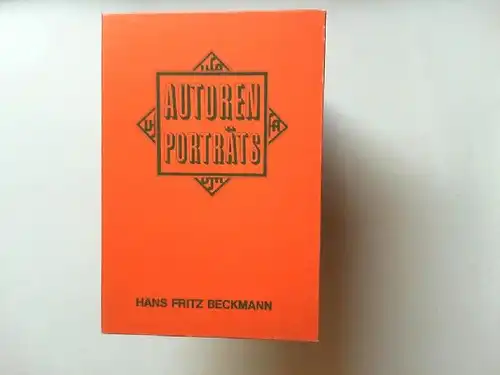 Beckmann, Hans Fritz: Autorenporträts: Hans Fritz Beckmann. 1 Tonkassette mit Beiheft. 