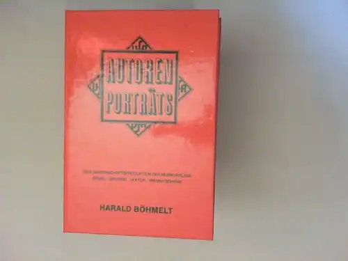 Böhmelt, Harald: Autorenporträts: Harald Böhmelt, Eine Gemeinschaftsproduktion der Musikverlage Siegel, Sikorski, Ufaton, Wiener Boheme. 1 Tonkassette mit Beiheft. 
