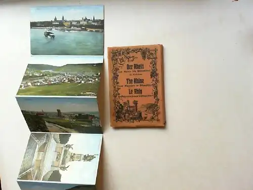 Der Rhein von Mainz bis Düsseldorf. 20 Ansichten - The Rhine from Mayence to Düsseldorf - Le Rhin de Mayence jusqu´à Düsseldorf. "Die Ansichten dieses Albums können auch einzeln als Postkarten verwendet werden"