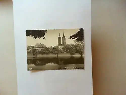 Die Oder am Breslauer Dom [schwarz-weiß-Postkarte] [popp 175]