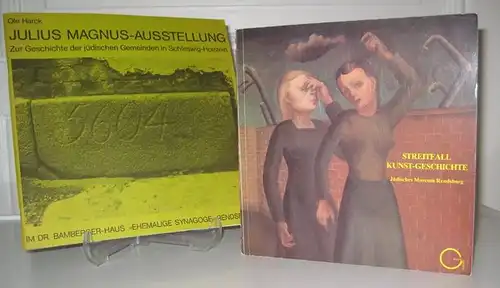 Harck, Ole und Frank Trende: 2 Bände: Julius Magnus Ausstellung. Zur Geschichte der jüdischen Gemeinden in Schleswig Holstein. / Streitfall Kunst Geschichte. Jüdisches Museum Rendsburg.. 