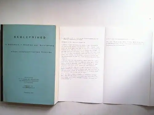 Bodenstein, Eckhard [Hrsg.]: Skolefrihed. In Dänemark - Studien zur Entstehung eines schulpolitischen Prinzips. Dissertation zur Erlangung des Doktorgrades der Pädagogischen Hochschule zu Flensburg. Flensburg 1981. 