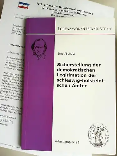 Ernst, Christian und Sönke E. Schulz: Sicherstellung der demokratischen Legitimation der schleswig holsteinischen Ämter. Handlungsoptionen nach dem Urteil des Landesverfassungsgerichts vom 26. Februar 2010. Gutachten.. 