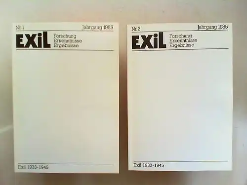 Koch, Joachim H. und Edita Koch (Hg.): Exil 1933 - 1945. Forschung, Erkenntnisse, Ergebnisse - V. Jahrgang 1985 vollständig in zwei Heften zusammen. 