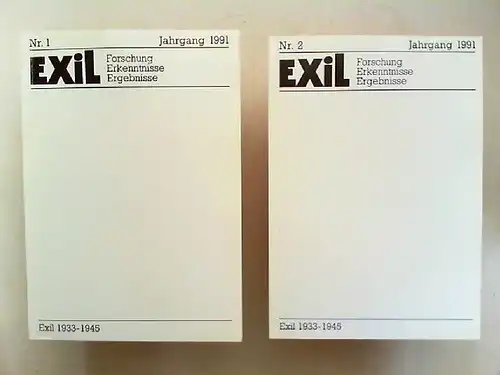 Koch, Joachim H. und Edita Koch (Hg.): Exil 1933 - 1945. Forschung, Erkenntnisse, Ergebnisse - XI. Jahrgang 1991 vollständig in zwei Heften zusammen. 