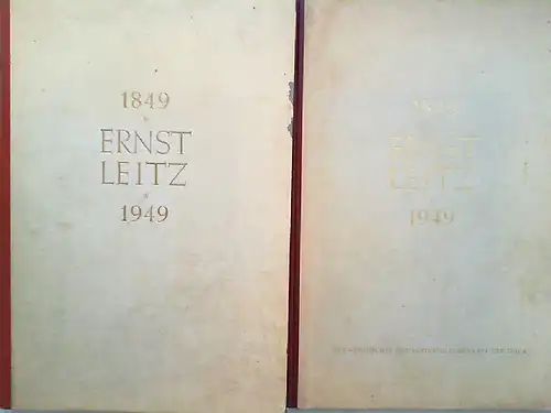 Berg, Alexander, Erich Stenger und Optische Werke Ernst Leitz (Hg.): Ernst Leitz. Optische Werke, Wetzlar 1849 bis 1949 - zwei Bände zusammen: 1) Ernst Leitz...