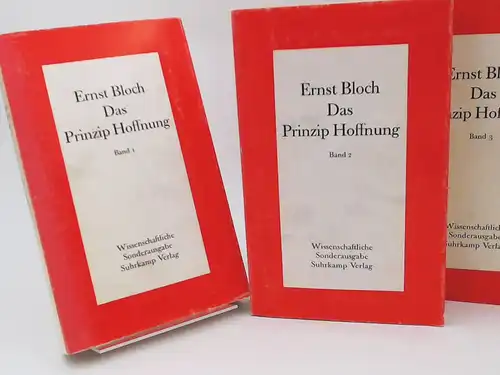 Bloch, Ernst: Das Prinzip Hoffnung in drei Bänden - Band 1 bis 3 (drei Bücher zusammen). [Wissenschaftliche Sonderausgabe]