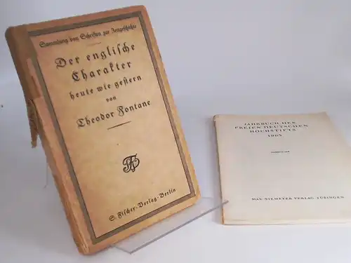 Fontane, Theodor: 1 Buch 1 Zugabe: Der englische Charakter, heute wie gestern. [Sammlung von Schriften zur Zeitgeschichte] Zugabe: Jahrbuch des Freien Deutschen Hochstifts 1965. Sonderdruck (H. Nürnberger, 78 S., M. Niemeyer). 