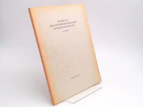 Küchler, Gerhard und Werner Vogel (Hg.): Jahrbuch für Brandenburgische Landesgeschichte. 26. Band 1975. 