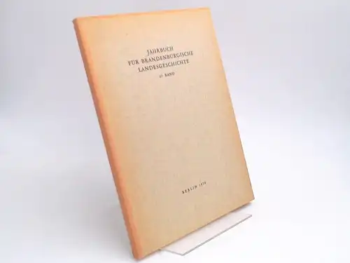 Küchler, Gerhard (Hg.) und Werner Vogel (Hg.): Jahrbuch für Brandenburgische Landesgeschichte. 27. Band 1976. 