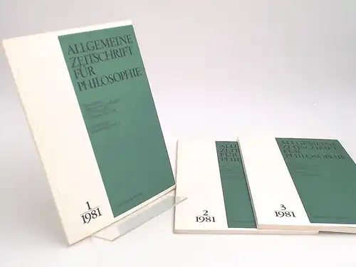 Grau, Gerd-Günther (Schriftleiter): Allgemeine Zeitschrift für Philosophie. Jahrgang 1981 vollständig in drei Heften. 