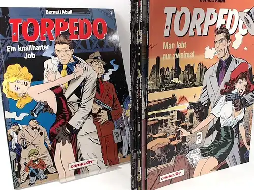 Abuli, Sanchez (Text) und Jordi Bernet (Zeichnungen): Torpedo - vollständig Band 1 bis 5 zusammen: 1: Ein knallharter Job; 2: Verdammt harte Zeiten; 3: Fahr zur Hölle, Partner!; 4: Sing-Sing Blues; 5: Man lebt nur zweimal. [Edition ComicArt]