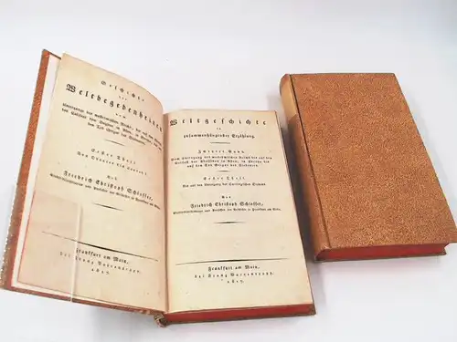 Schlosser, Friedrich Christoph: Weltgeschichte in zusammenhängender Erzählung. Zweyter [zweiter] Band. Vom Untergang des weströmischen Reichs bis auf den Verfall der Abassiden in Asien; in Europa.. 