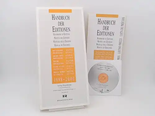 Verlag Depelmann Edition Verlag GmbH (Hg.) und Bundesverband Deutscher Kunstverleger (Hg.): Handbuch der Editionen. Handbook of Editions. Manuel des Editions. Manuale delle Edizioni. Manual de Ediciones. Inclusive CD-ROM. Druckgraphik Skulptur; Photograph