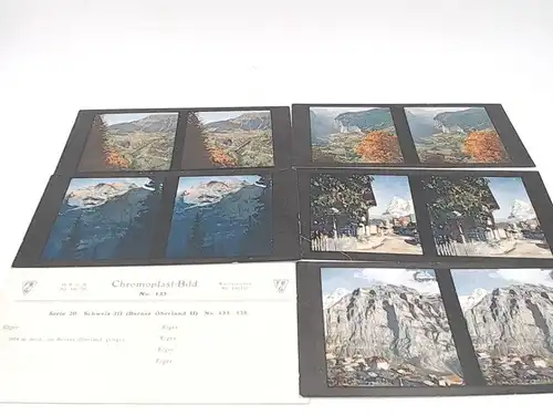 F Ph G: Chromoplast-Bild Serie 20, Schweiz III (Berner Oberland II) No. 133-138. (Zur Verwendung in einem Stereoskop-Apparat). 