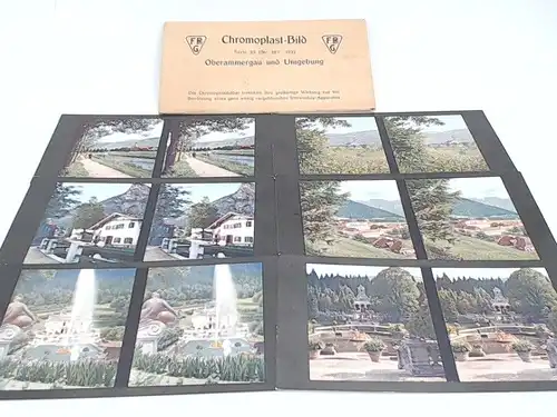 F Ph G: Chromoplast-Bild Serie 29, Oberammergau und Umgebung, No. 187-192. (Zur Verwendung in einem Stereoskop-Apparat). 