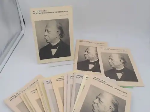 Fontane, Theodor und Theodor Fontane Gesellschaft e. V. (Hg.): Mitteilungen der Theodor Fontane Gesellschaft - Konvolut mit 20 Heften aus den Jahren1992 bis 2004. Vorhandene Ausgaben: Heft 4/1992; 5/1993; 6/1994; 7/1994; 8/1995; 9/1995; 10/1996; 11/1996; 