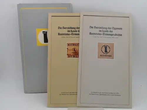 Reemtsma Cigarettenfabriken (Hg.): Die Herstellung der Cigarette [Zigarette] im Laufe der Reemstma-Firmengeschichte. Erster Teil: Die Orientcigarette [Orientzigarette] 1862-1939; Zweiter Teil: Die Blend-Cigarette [Blend-Zigarette] 1945-1979. Sonderdruck a