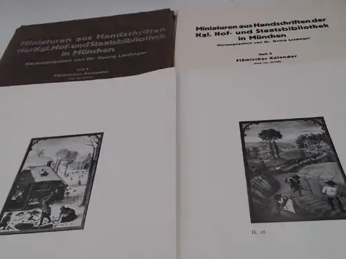 Leidinger, Georg (Hg.): Miniaturen aus Handschriften der Kgl. [Königlichen] Hof- und Staatsbibliothek in München. Heft 2: Flämischer Kalender (Cod. lat.23638]. 