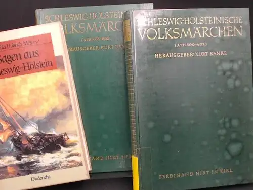 Ranke, Kurt (Hg.): 2 von 4 Bänden und 1 Zugabe   Schleswig Holsteinische Volksmärchen (ATH 300 402; ATH 403 665). Aus den Sammlungen der.. 