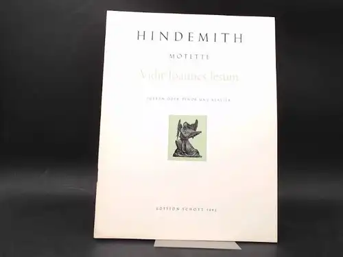 Hindemith, Paul: Vidit Johannes Jesum. Motette für Sopran oder Tenor und Klavier. (Johannes 1, 29-34). 