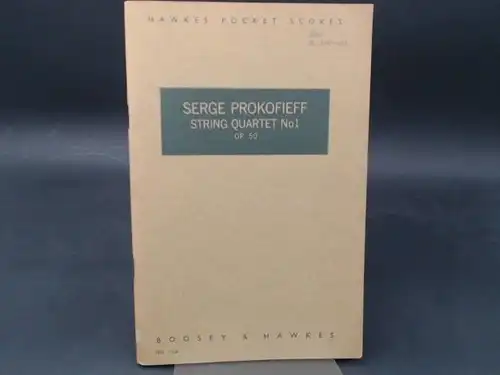 Prokofieff, Serge: String Quartet [Streichquartett] No1 OP. 50. 