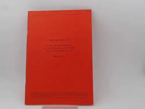 Adler, Dieter (Hg,), Elard Biskamp(Hg.) Dorothee Frings (Hg.) u. a: Dokumentation zu den Haftbedingungen der Gefangenen aus der RAF und aus dem Widerstand. März 1985. 