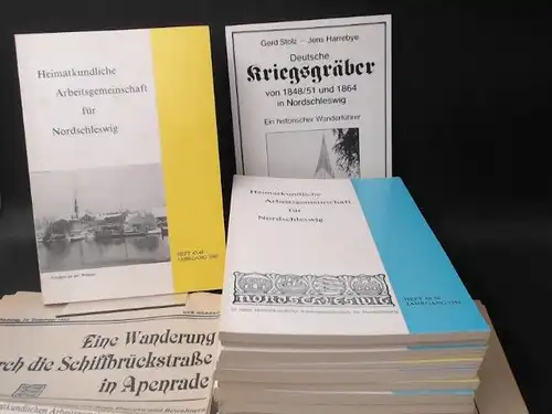 Heimatkundliche Arbeitsgemeinschaft  für Nordschleswig (Hg.): Schriften der Heimatkundlichen Arbeitsgemeinschaft für Nordschleswig. Vollständige Sammlung der Hefte 47/1983 bis 60/1989 und eine Zugabe (12 Hefte insgesamt):...