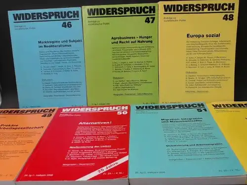 Amsler, Ruth (Hg.), Heidi Aubert (Hg.)  Pierre Franzen (Hg.), Stefan Howald (Hg.), Walter Schöni (Hg.) u. a: Widerspruch. Beiträge zu sozialistischer Poltik. Vollständige Sammlung.. 