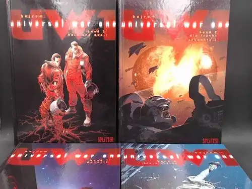 Bajram, Denis: 4 Bände aus der Reihe Universal War One. Band 1: Genesis; Band 2: Die Frucht der Erkenntnis; Band 3: Kain und Abel; Band 4: Die Sintflut. 