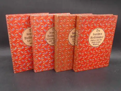 Benz, Richard (Hg.): 4 Bücher zusammen - Die deutschen Volksbücher herausgegeben von Richard Benz. 1) Till Eulenspiegel; 2) Fortunatus (Fortunati Glückseckel und Wunschhütlein); 3) Die...