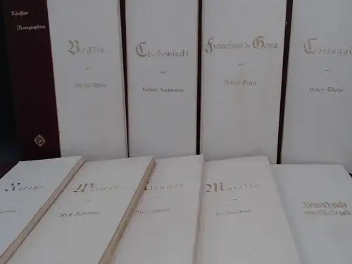 Knackfuß, H. (Hg.): Künstler Monographien [Monografien]: Konvolut mit 9 Ausgaben: 1) Feuerbach von Ed. Heyck [Liebhaberausgabe Nr.76]; 2) Francisco de Goya von Richard Oertel [Liebhaberausgabe.. 