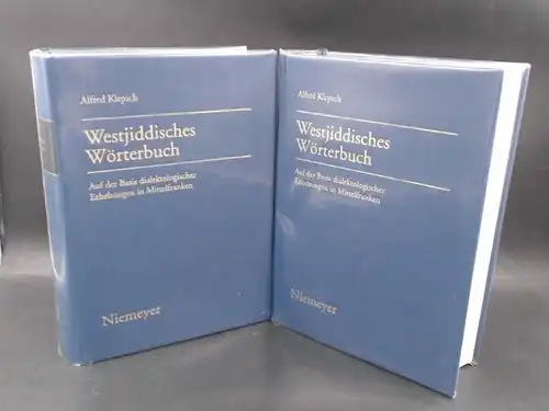 Klepsch, Alfred: 2 Bände zusammen - Westjiddisches Wörterbuch.  Auf der Basis dialektologischer Erhebungen in Mittelfranken. 