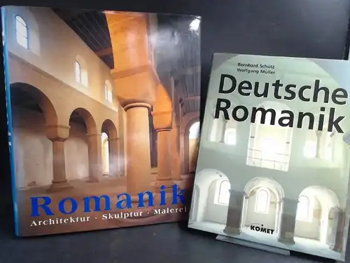 Toman, Rolf (Hg.), Bernhard Schütz und Wolfgang Müller: 2 Bücher zusammen - 1) Rolf Toman (Hg.). Die Kunst der Romanik : Architektur, Skulptur, Malerei. Photographien von Achim Bednorz; 2) Bernhard Schütz/ Wolfgang Müller. Deutsche Romanik. 