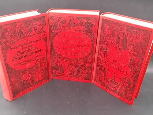 Grimmelshausen, Hans Jakob Christoph von: Die Simplicianischen Bücher. Erster bis Dritter Band: 1) Abenteurlicher [Abenteuerlicher] Simplicius Simplicissimus; 2) Lebensbeschreibung der Landstörzerin Courasche: I. Die Landstörzerin...