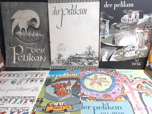 Pelikan Werke Günter Wagner Hannover (Hg.): Der Pelikan. Mitteilungen der Pelikan-Werke Günter Wagner Hannover. Vollständige Sammlung der Ausgaben 55/1954 - 61/1959 mit 2 Zugaben: 1)...