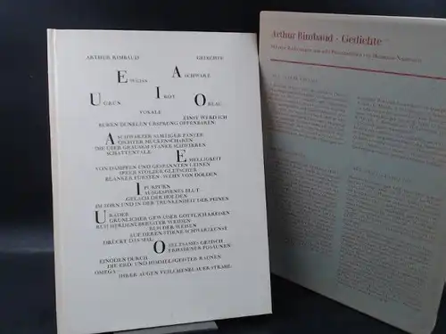 Rimbaud, Arthur und Karlheinz Barck (Hg.): Arthur Rimbaud Gedichte. Französisch - Deutsch. 