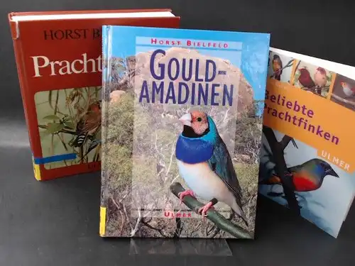 Bielfeld, Horst: Ein Buch und zwei Zugaben: Gouldamadinen. Haltung, Zucht und Farbspielarten. Als Zugaben: 1) Horst Bielfeld/ Beliebte Prachtfinken; 2) Horst Bielfeld/ Prachtfinken; (Ehemalige Bibliotheksexemlare mit entsprechender Ausstattung). 