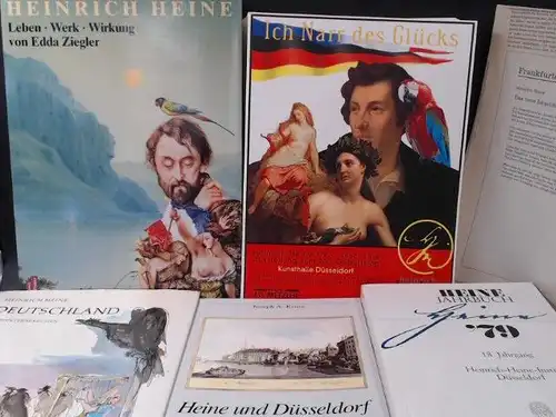 Heine, Heinrich,  Joseph A. Kruse (Hg.),  Hans Kaufmann (Hg.)  Heinrich-Heine-Gesellschaft (Hg.), Edda Ziegler, u. a: Heinrich Heine. Konvolut mit 5 Büchern. 